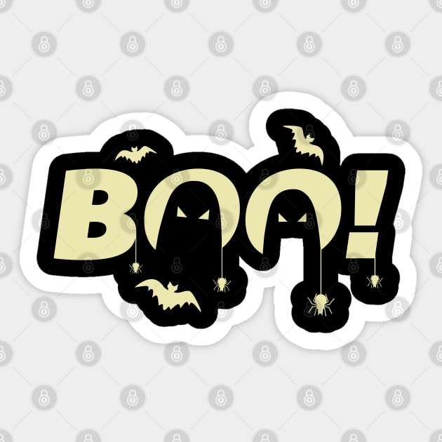 Halloween Boo Ghost Pumpkin spider Sticker by Abderrahmaneelh